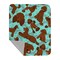 Edge Collections - 50" x 60" - Brown & Teal - Chocolate Standard Poodle Quilted Throw Blanket - 1 Piece